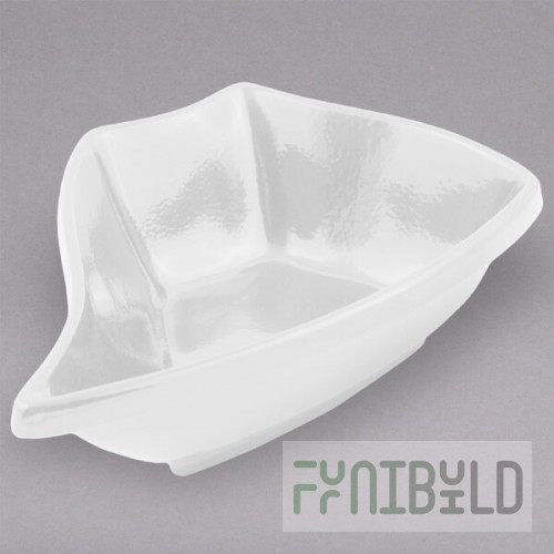 Bon Chef 70006PWHT Futura 32 Oz. White Sandstone Finish Cast Aluminum Bowl