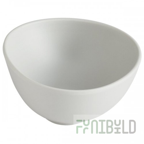 GET Enterprises B-500-LG Riverstone 3 oz. Light Gray Irregular Round Small Matte Melamine Bowl - 24/Case