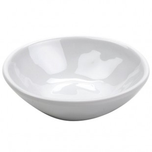 GET B-5-AM-W Arctic Mill 5 oz. White Glazed Irregular Melamine Fruit Dish - 72/Case