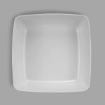 Elite Global Solutions B267098-WS/CH Infinity 3.5 Qt. Square Chocolate / White Speckle Melamine Bowl