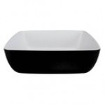 Elite Global Solutions B267098-WS/CH Infinity 3.5 Qt. Square Chocolate / White Speckle Melamine Bowl
