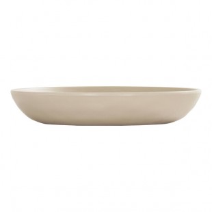 Cal-Mil Carmel 12 oz. Matte Taupe Coupe Melamine Pasta Bowl - 6/Case