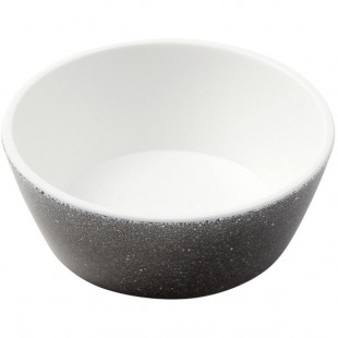 American Metalcraft GGRB5 Grab & Go 9.5 oz. White and Black Speckled Round Melamine Bowl