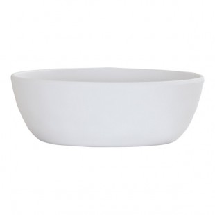 Cal-Mil Carmel 12 oz. Matte White Melamine Soup Bowl - 6/Case