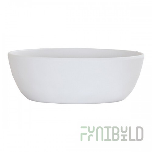 Cal-Mil Carmel 12 oz. Matte White Melamine Soup Bowl - 6/Case