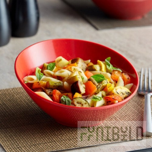 GET B-786-RSP Red Sensation 12 oz. Red Slanted Melamine Bowl - 12/Case