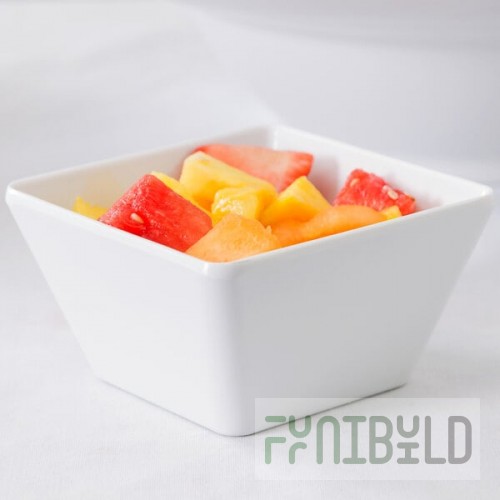 American Metalcraft MELSQ53 Endurance 23 oz. Square Melamine Serving Bowl - 4/Case