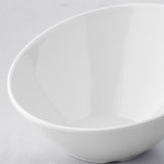 Acopa 20 oz. White Slanted Melamine Bowl