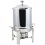 Bon Chef 20014 Petite 3 Qt. Dripless Round Stainless Steel with Brass Accents Roll Top Chafer with Contemporary Legs Bon Chef 20014 Petite 3 Qt. Dripless Round Stainless Steel with Brass Accents Roll Top Chafer with Contemporary Legs