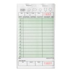 Choice 1 Part Green and White Guest Check with Beverage Lines and Bottom Guest Receipt - 10/Pack Choice 1 Part Green and White Guest Check with Beverage Lines and Bottom Guest Receipt - 10/Pack
