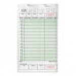 Choice 1 Part Green and White Guest Check with Beverage Lines and Bottom Guest Receipt - 10/Pack Choice 1 Part Green and White Guest Check with Beverage Lines and Bottom Guest Receipt - 10/Pack
