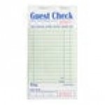 Choice 1 Part Green and White Guest Check with Beverage Lines and Bottom Guest Receipt - 10/Pack Choice 1 Part Green and White Guest Check with Beverage Lines and Bottom Guest Receipt - 10/Pack