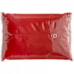 ServSense 1.5 Gallon Plastic Ketchup and Mustard Pouch Dispensers Set with 16 mm Fitments