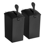 ServSense 1.5 Gallon Plastic Ketchup and Mustard Pouch Dispensers Set with 16 mm Fitments