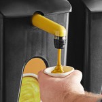 ServSense 1.5 Gallon Plastic Ketchup and Mustard Pouch Dispensers Set with 16 mm Fitments