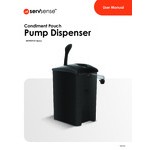 ServSense 1.5 Gallon Plastic Ketchup and Mustard Pouch Dispensers Set with 16 mm Fitments