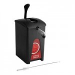 ServSense 1.5 Gallon Plastic Ketchup and Mustard Pouch Dispensers Set with 16 mm Fitments