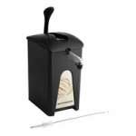 ServSense 1.5 Gallon Plastic Ketchup and Mustard Pouch Dispensers Set with 16 mm Fitments