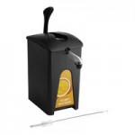ServSense 1.5 Gallon Plastic Ketchup and Mustard Pouch Dispensers Set with 16 mm Fitments