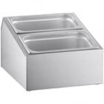ServSense Stainless Steel Hotel Pan Organizer Set with (2) 1/6 Size Pans and (2) Flatware Cylinders ServSense Stainless Steel Hotel Pan Organizer Set with (2) 1/6 Size Pans and (2) Flatware Cylinders