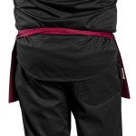 Uncommon Chef 3067 Burgundy Customizable Waist Apron with 3 Pockets - 11