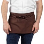 Uncommon Chef 3067 Burgundy Customizable Waist Apron with 3 Pockets - 11
