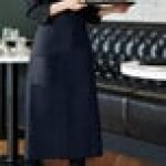Choice Navy Blue Poly-Cotton Standard Bistro Apron with 1 Pocket - 33 Choice Navy Blue Poly-Cotton Standard Bistro Apron with 1 Pocket - 33