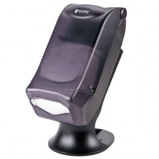 San Jamar H5005STBK Fullfold Venue Stand Mount Napkin Dispenser with Control Face - Black Pearl