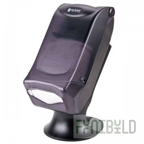 San Jamar H5005STBK Fullfold Venue Stand Mount Napkin Dispenser with Control Face - Black Pearl