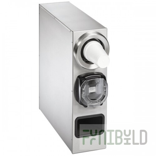 Vollrath K58823-S-D Stainless Steel 1-Slot Vertical 8 - 44 oz. Countertop Cup Dispenser Cabinet with 1 LidSaver® 3 Dispenser and 1 Straw Pocket