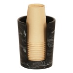 Cal-Mil Black Swirl Resin Countertop Cup / Lid Organizer 23859-124