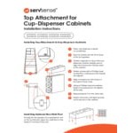 KleanTake by ServSense Stainless Steel Countertop 8-44 oz. Cup Dispenser Cabinet with Lid / Straw / Condiment Organizer - 3 Slots