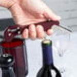 Franmara 2034-03 Boomerang Customizable Waiter's Corkscrew with Burgundy Handle