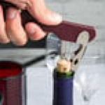 Franmara 2034-03 Boomerang Customizable Waiter's Corkscrew with Burgundy Handle