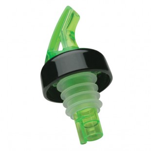 Precision Pours 999 SG C Shamrock Green Free Flow Liquor Pourer with Collar - 12/Pack Precision Pours 999 SG C Shamrock Green Free Flow Liquor Pourer with Collar - 12/Pack