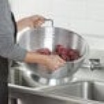 Carlisle 60279 Signature Select Dura-Ware 11 Qt. Aluminum Colander with Base and Handles Carlisle 60279 Signature Select Dura-Ware 11 Qt. Aluminum Colander with Base and Handles