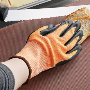 Mercer Culinary M33425L Millennia® Orange A4 Level Cut-Resistant Food Processing Gloves - Large - Pair Mercer Culinary M33425L Millennia® Orange A4 Level Cut-Resistant Food Processing Gloves - Large - Pair