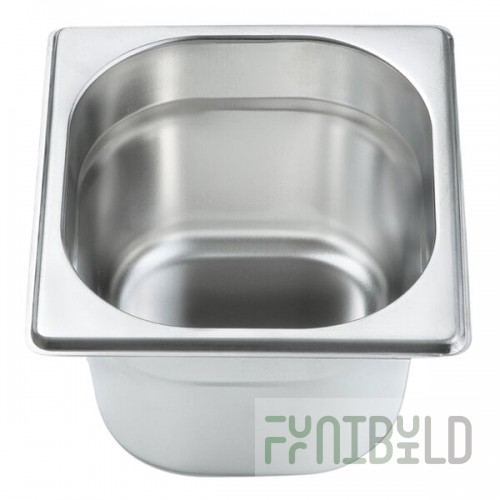 Bon Chef 12019 1/6 Size Stainless Steel Food Pan - 4