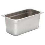 Bon Chef 12019 1/6 Size Stainless Steel Food Pan - 4 Bon Chef 12019 1/6 Size Stainless Steel Food Pan - 4