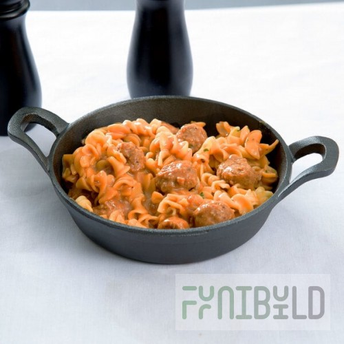 American Metalcraft 25 oz. Pre-Seasoned Mini Cast Iron Round Casserole Dish CIPR7251