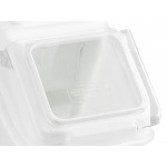 Baker's Lane 6.3 Gallon / 100 Cup Shelf Ingredient Bin with Flip Lid, Label Sheet, and Scoop Baker's Lane 6.3 Gallon / 100 Cup Shelf Ingredient Bin with Flip Lid, Label Sheet, and Scoop