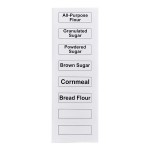 Baker's Lane 6.3 Gallon / 100 Cup Shelf Ingredient Bin with Flip Lid, Label Sheet, and Scoop Baker's Lane 6.3 Gallon / 100 Cup Shelf Ingredient Bin with Flip Lid, Label Sheet, and Scoop