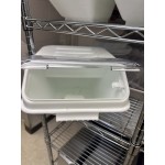 Baker's Lane 6.3 Gallon / 100 Cup Shelf Ingredient Bin with Flip Lid, Label Sheet, and Scoop Baker's Lane 6.3 Gallon / 100 Cup Shelf Ingredient Bin with Flip Lid, Label Sheet, and Scoop