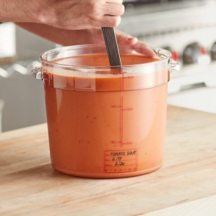 Vigor 6 Qt. Clear Round Polycarbonate Food Storage Container Vigor 6 Qt. Clear Round Polycarbonate Food Storage Container