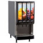 Bunn 37300.0080 JDF-4S 4 Flavor Cold Beverage Portion Control Juice Dispenser with LED Graphics - 120V