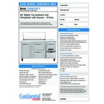 Continental Refrigerator RA60N-18M-D 60 Continental Refrigerator RA60N-18M-D 60