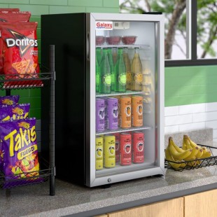 Galaxy CRG-4 Black Customizable Countertop Display Refrigerated Merchandiser - 3.5 cu ft.