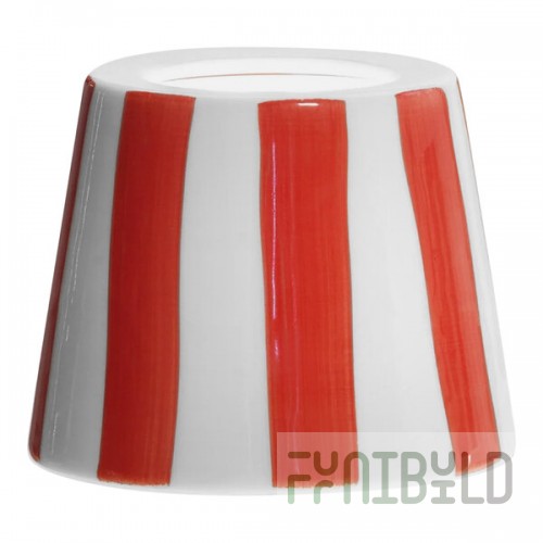 Zafferano America Poldina Lido White / Red Stripe Lampshade for Poldina Pro, Poldina Pro Lido, and Poldina Pro Mini