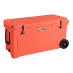 CaterGator CG100CLW Coral 110 Qt. Mobile Rotomolded Outdoor Cooler / Ice Chest