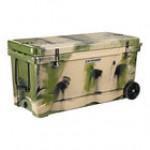 CaterGator CG100CLW Coral 110 Qt. Mobile Rotomolded Outdoor Cooler / Ice Chest